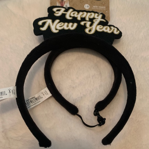 🏆HP🏆 Holiday Tails Happy New Year Dog Headband - Picture 3 of 6